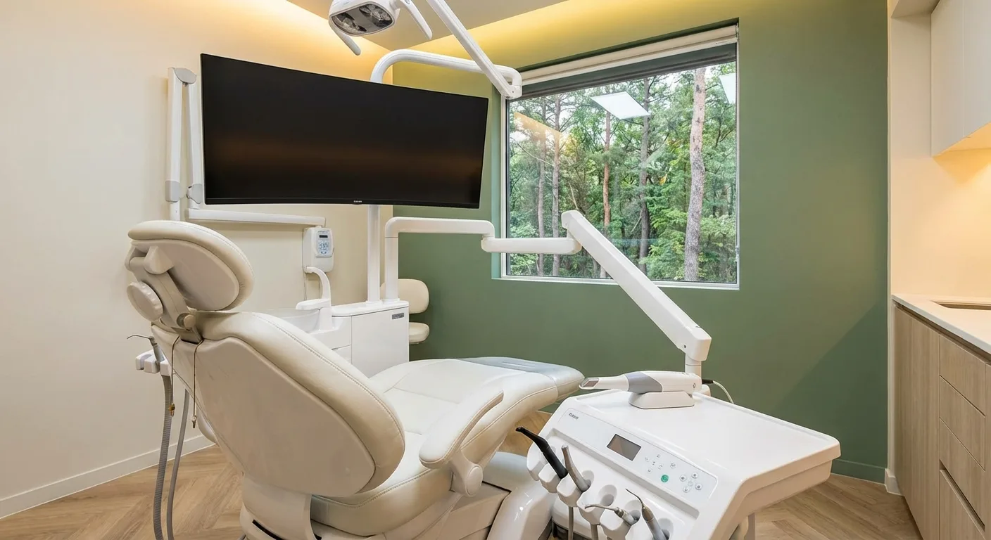 Concept image of a treatment room, not an actual office