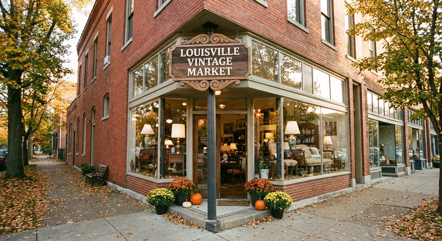 Louisville Vintage Market charming storefront in NuLu District