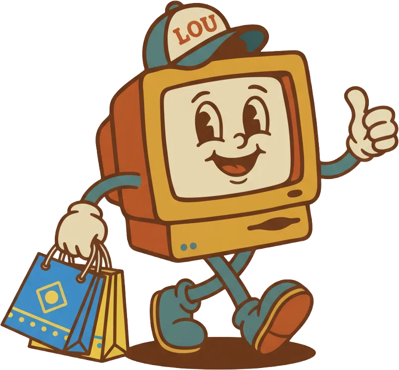 Lou mascot for retail websites